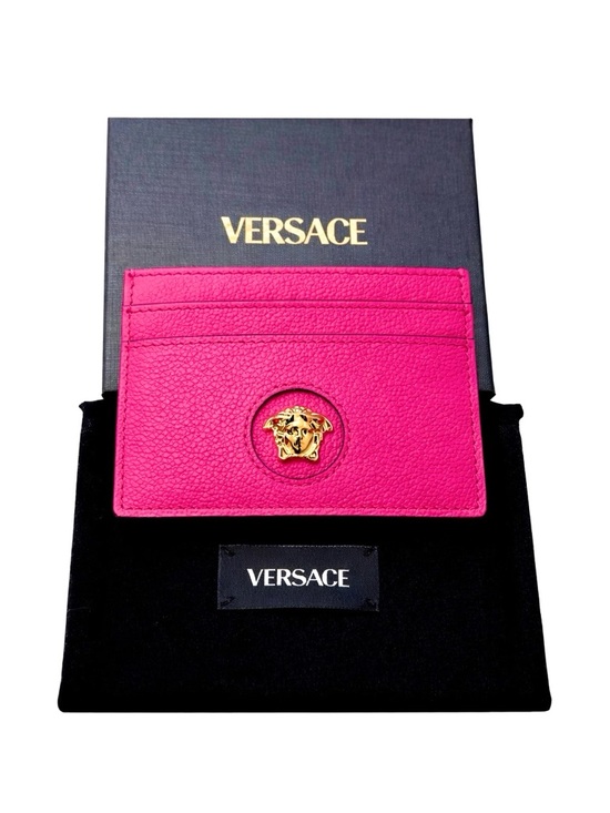 Versace Handbags - Versace Gold Medusa Head Hot Pink Leather Card Holder FULLSET / NEW